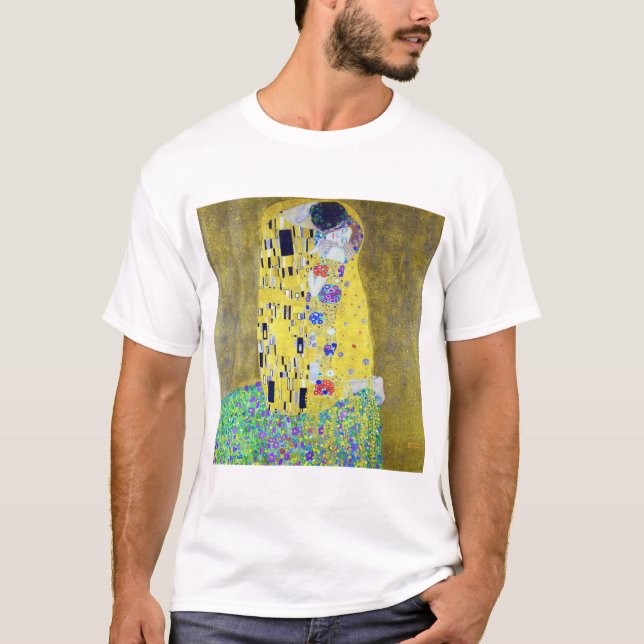 Kiss, Gustav Klimt T Shirt (Framsida)