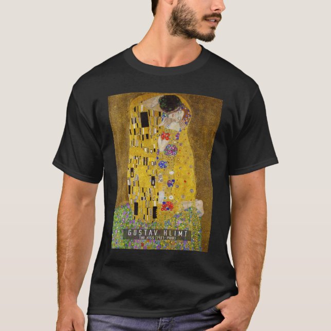Kiss - Gustav Klimt T Shirt (Framsida)