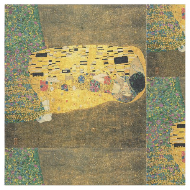 Kiss - Gustav Klimt Tyg (Närbild)