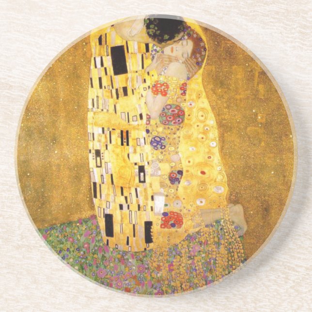 Kiss Gustav Klimt Underlägg Sandsten (Framsidan)