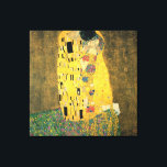 Kiss - Gustav Klimt-utskrift Canvastryck<br><div class="desc">Det här är en vintage som heter "The Kiss" av Gustav Klimt.</div>