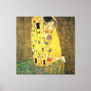 Kiss - Gustav Klimt-utskrift Canvastryck