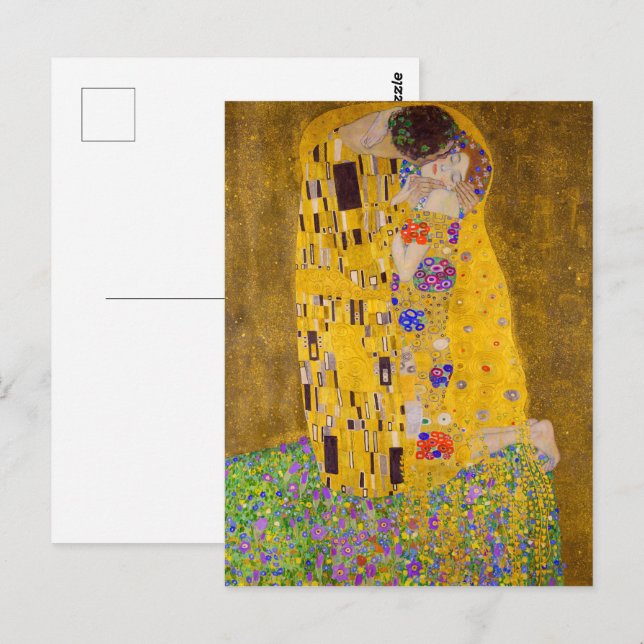 Kiss | Gustav Klimt | Vykort (Fram/baksida)
