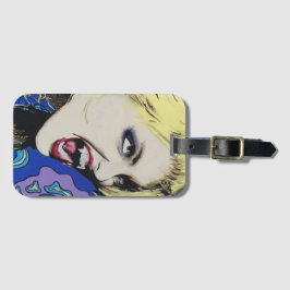 "Kiss Hard"-målning på en Bagagebricka