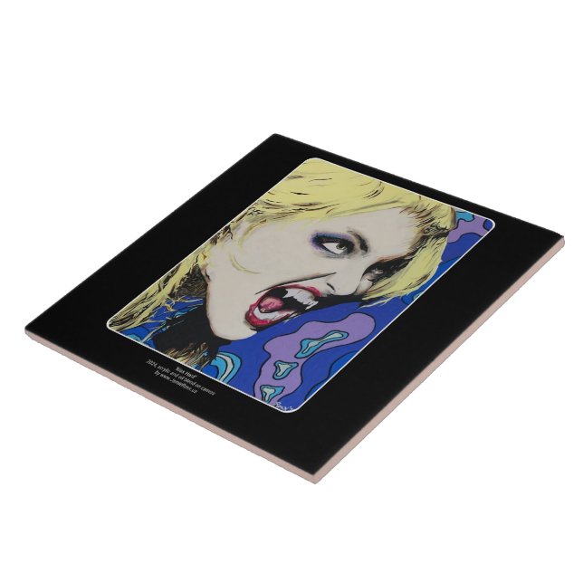 "Kiss Hard"-målning på en Kakelplatta (Sidan)