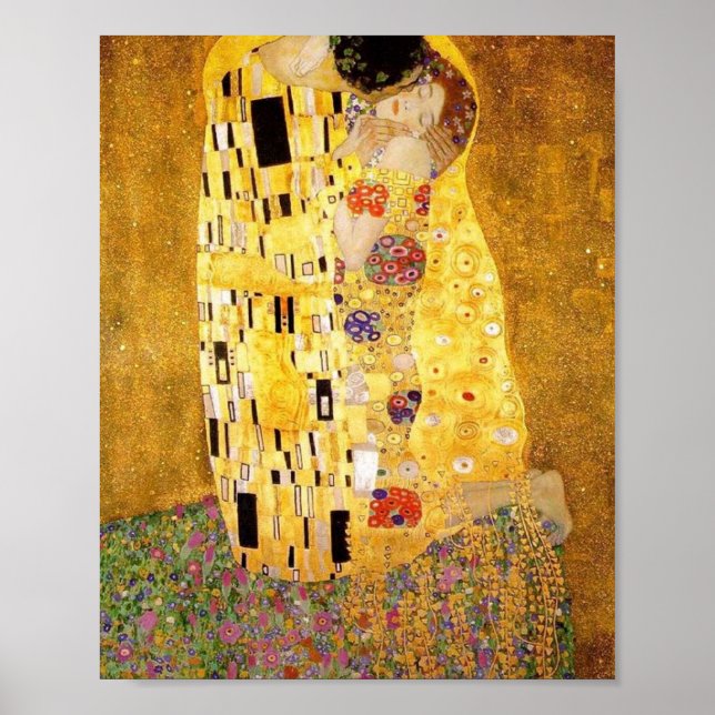 Kiss High Resolution Gustav Klimt Poster (Framsidan)
