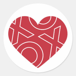 Kiss Hugs Heart Sticker Runt Klistermärke
