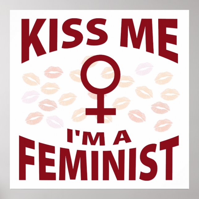 Kiss, jag är en feminist poster (Framsidan)