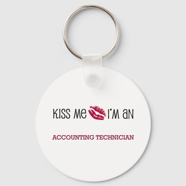 Kiss, jag är en RÄKENSKAPSTEKNIKER Nyckelring (Framsida)