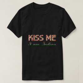 Kiss jag är indisk Funny Typography Land Flagga T-shirt