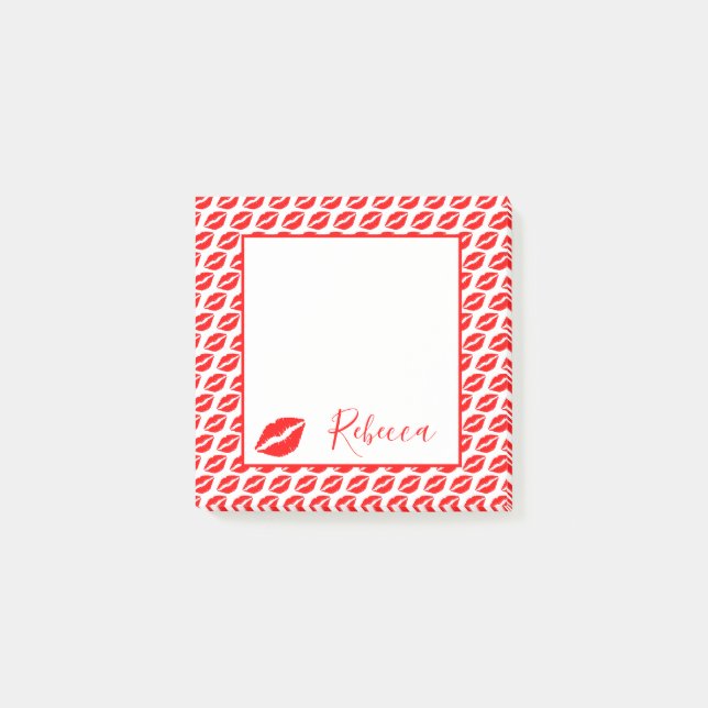 Kiss Läppar Post-it Block (Framsida)