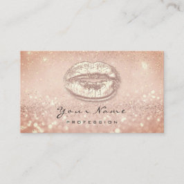 Kiss Läppar Rosa Makeup Artist Beauty Glitter Spar Tidsbeställning Kort