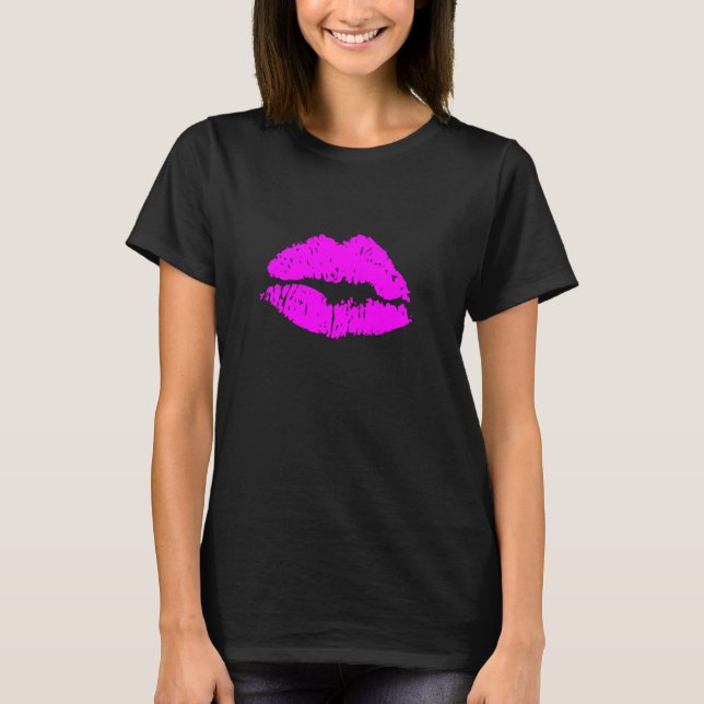 Kiss Läppar T-Shirt (Framsida)
