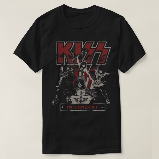 KISS - Lev i konsert T-Shirt (Design framsida)