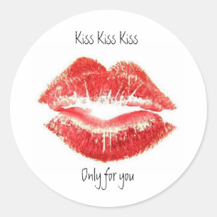 kiss_lips, runt klistermärke