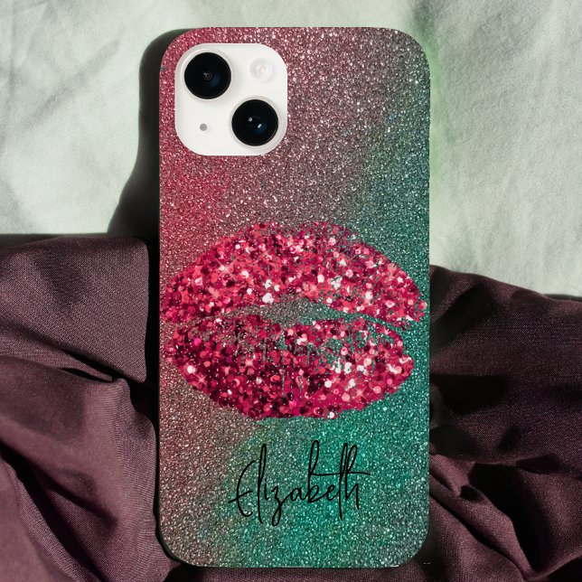 Kiss Lipstick-avtryck för Modern Glam Glittery (Skapare uppladdad)