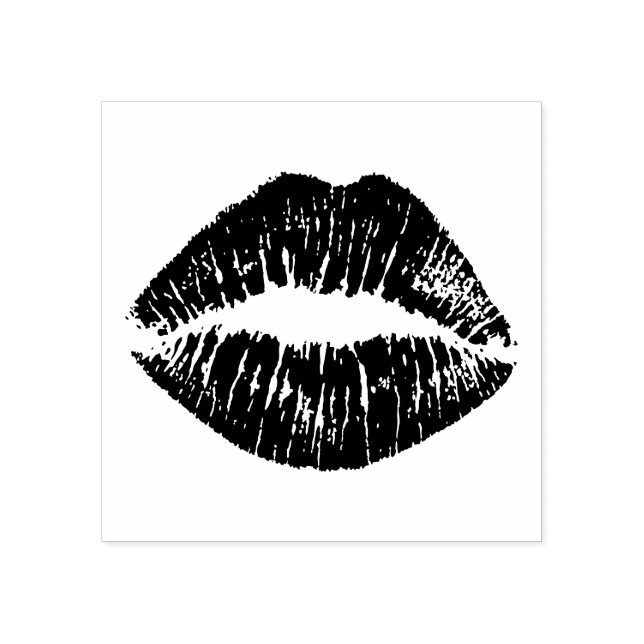 Kiss lipstick mark läppar stämpel (Tryck)
