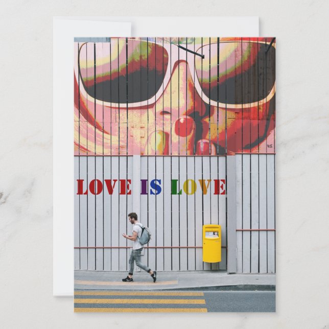 Kiss-Love Is Love HBTQ/Lesbisk Spara Datum-kort Datumet (Framsida)