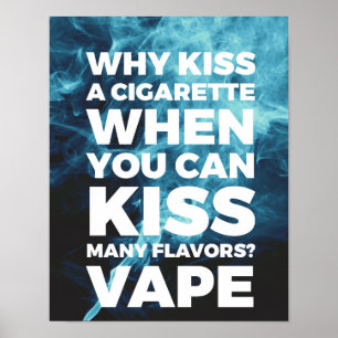 Kiss Många flavader Vape Poster