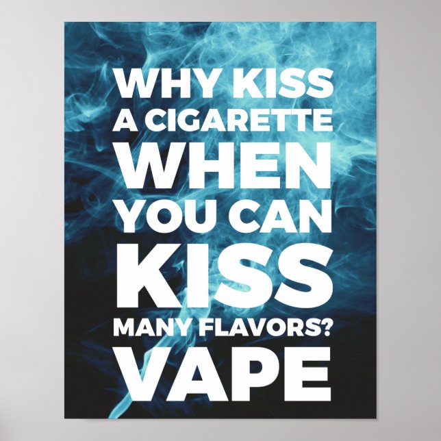 Kiss Många flavader Vape Poster (Framsidan)