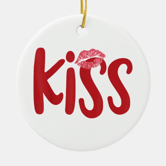 Kiss Marry Döda Girls Group Trio KISS Costume Red Julgransprydnad Keramik (Framsidan)