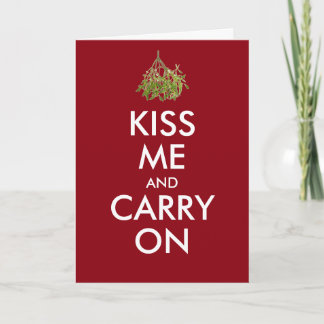KISS ME and CARRY ON Helgkort