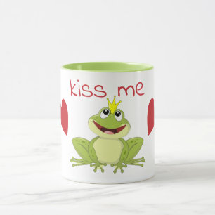 Kiss Me Cute Frog Prince Mugg