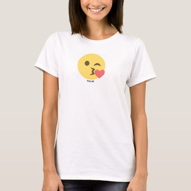 KISS ME EMOJI T SHIRT (Framsida)
