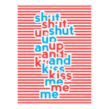 Kiss Me, flicka Power, typografi