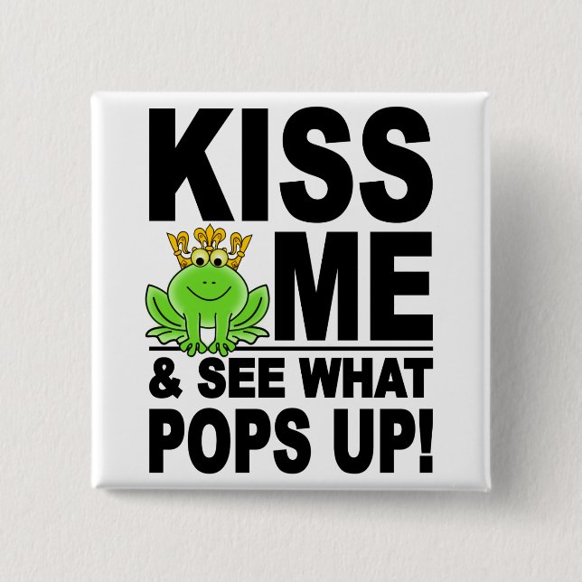 KISS ME Frog-knapp Knapp (Framsida)
