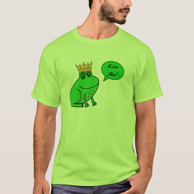 Kiss Me - Frog Prince - Funny Frog T Shirt (Framsida)
