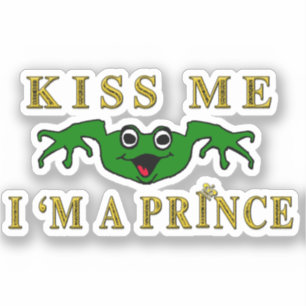 Kiss Me Frog Prince Klistermärken