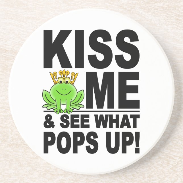 KISS ME Frog underlägg Sandsten (Framsidan)