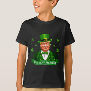 Kiss Me Funny Trump 2024 Patrick Day Patriotic Tak T Shirt