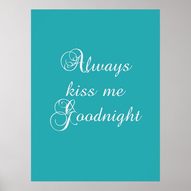Kiss Me Goodnight Poster (Framsidan)