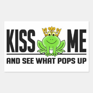KISS ME Grog-klistermärken Rektangulärt Klistermärke