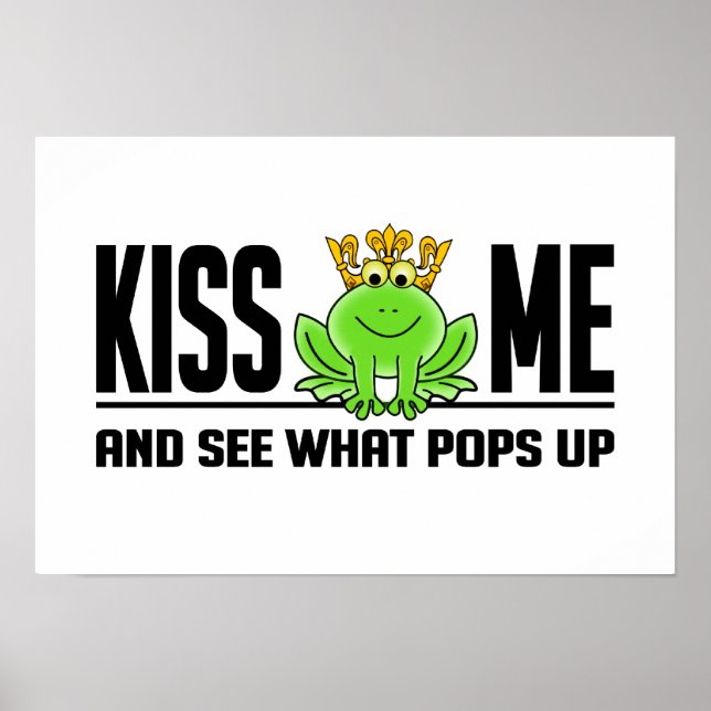 KISS ME Grog poster, anpassade Poster (Framsidan)