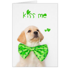 Kiss Me Gult Labrador Puppy Hälsningskort