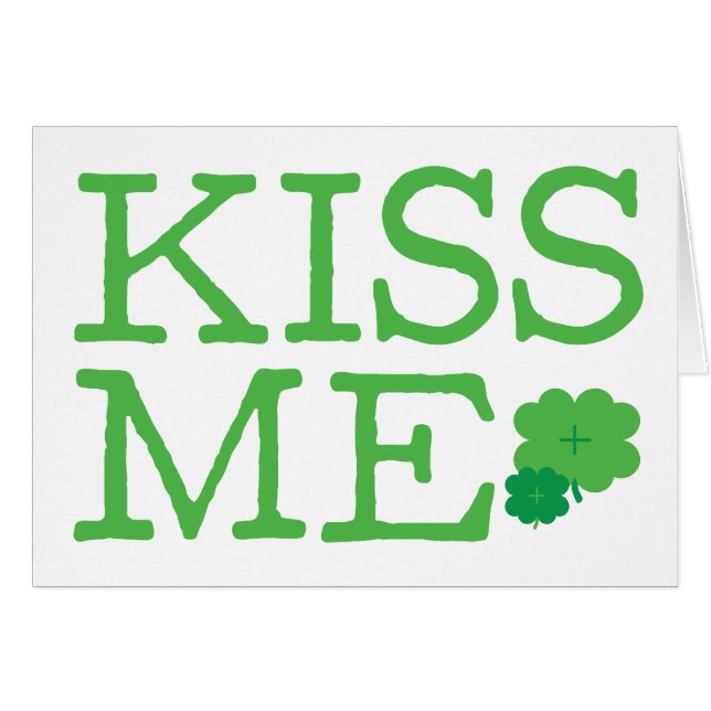 Kiss Me Hälsningskort (Framsidan Horizontal)