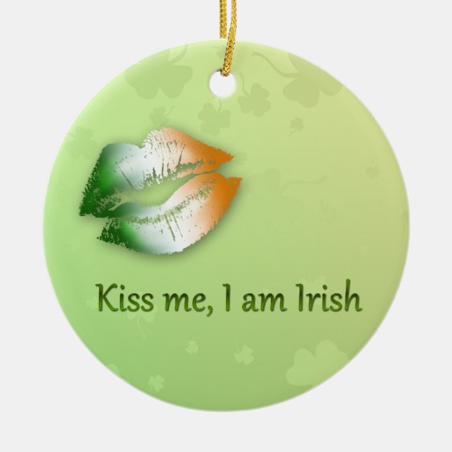 Kiss Me I är Irish - Ornament (Framsidan)