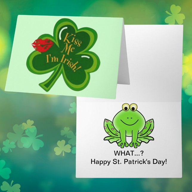 Kiss Me I är Irish St Paddy Frog Kort (Kiss Me I'm Irish St Paddy Frog Card)