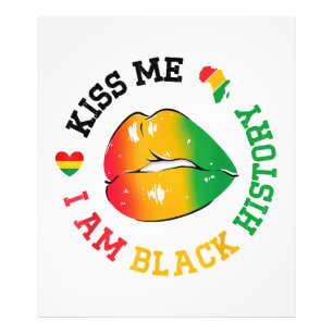 Kiss Me I is Black History Month African American Fototryck