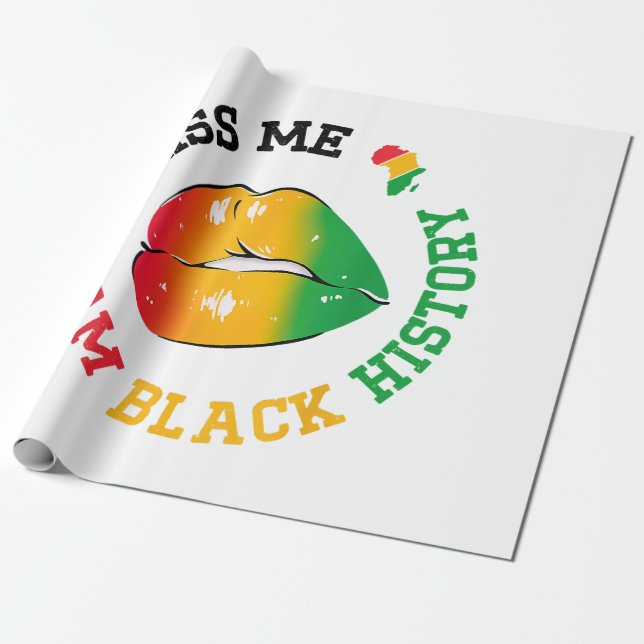 Kiss Me I is Black History Month African American Presentpapper (Utrullad)