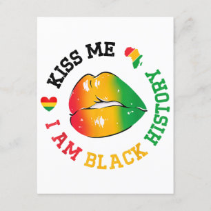 Kiss Me I is Black History Month African American Tilläggskort