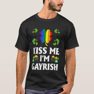 Kiss Me I M Gayrish Gay Lgbt Pride Funny St Patric T Shirt
