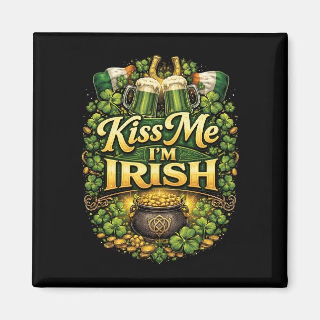 Kiss Me, I’m Irish Magnet (Framsidan)