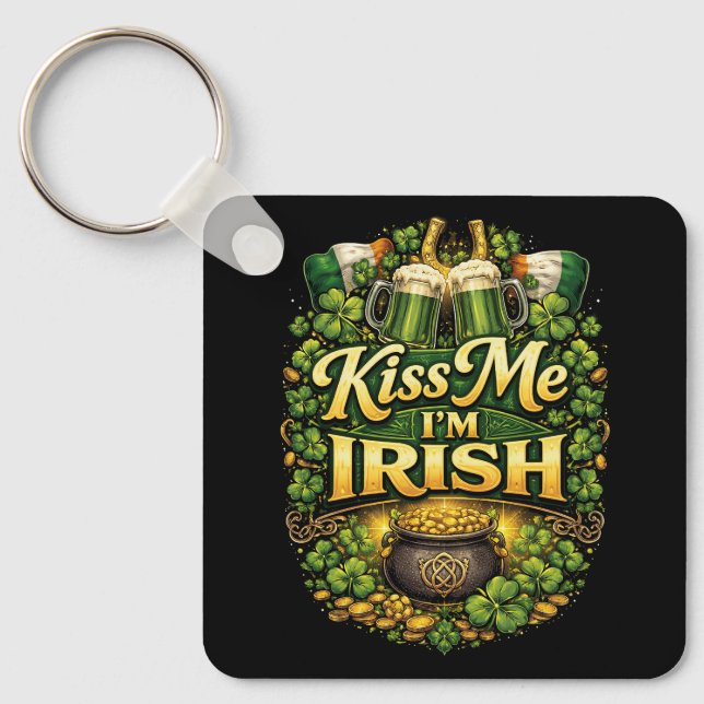 Kiss Me, I’m Irish Nyckelring (Framsida)