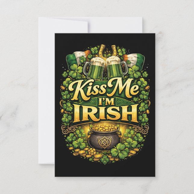 Kiss Me, I’m Irish Tack Kort (Framsida)