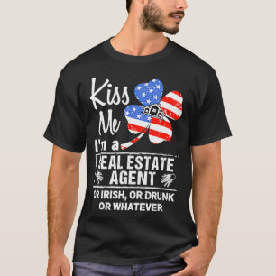 Kiss Me Im a Real Gods Agent eller Irish eller Dru T Shirt