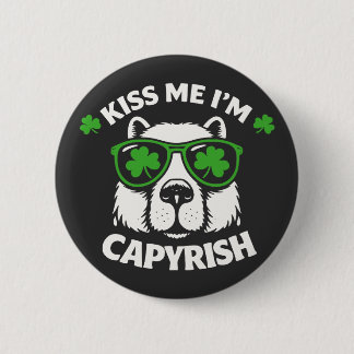 Kiss Me I'm Capyrish St. Patrick's Day Capybara Knapp